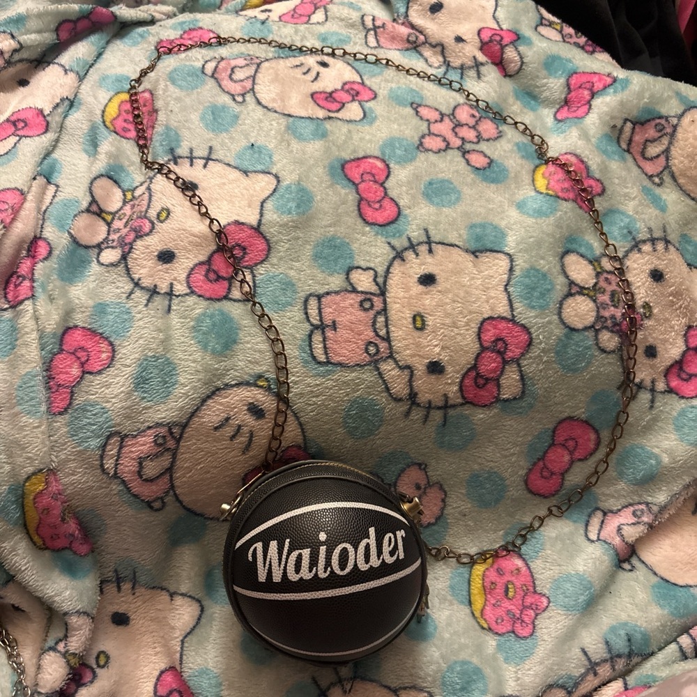 Black Basketball Crossbody Bag